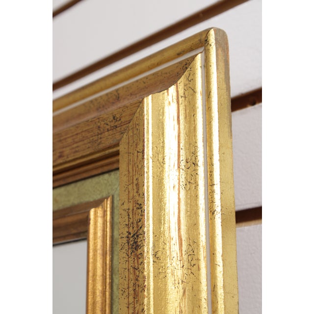Vintage Rectangular Gold Finish Mirror For Sale - Image 11 of 13