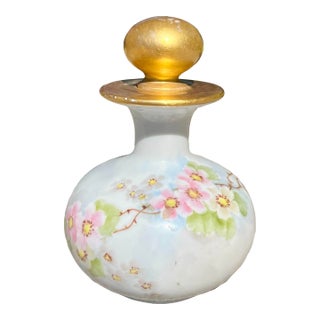 Antique R S Germany Hand Painted Porcelain Perfume Bottle For Sale