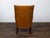 Brown English Brown Leather Wingback Chair with Brass Nailhead Trim, circa 1930-1940 For Sale - Image 8 of 12