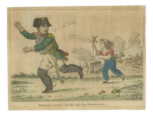 Napoleon Fleeing from the Battlefield, 1815, Paper