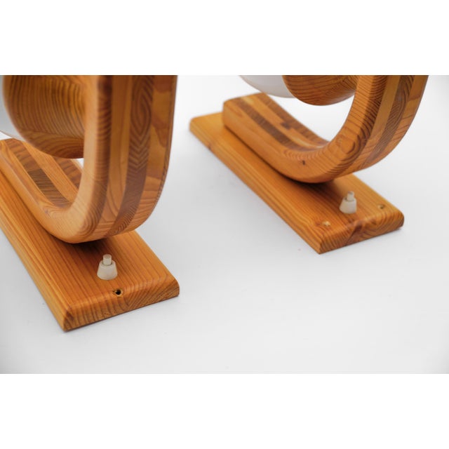 Wooden Wall Light from Domus, Italy, 1970s, Set of 2 For Sale - Image 9 of 11