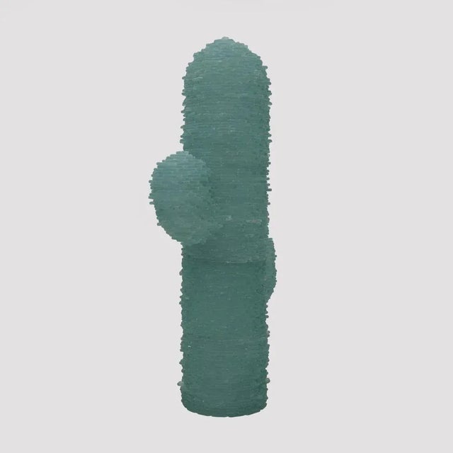 1970s Mid-Century Modern Cactus Floor Lamp in Water Green Murano Glass from Poliarte, 1970s For Sale - Image 5 of 11