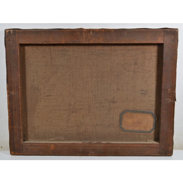 French School End of the 19th Century - Barbizon School "Stream in an Undergrowth" Oil on Canvas Signed and Dated 1892 For Sale - Image 10 of 10