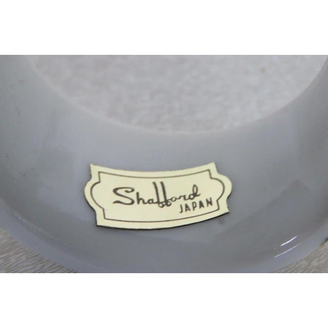 Mid 20th Century Shafford Japan Porcelain Floral Blue Yellow Pink Napkin Rings Set of Six For Sale - Image 5 of 8