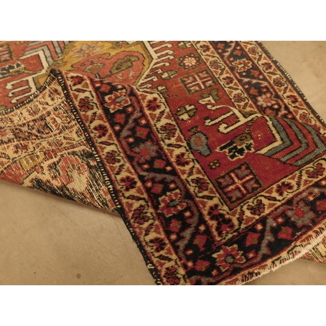 1930s Antique Hand Knotted Persian Karaja Accent Rug 2'10"x 4'4" For Sale - Image 11 of 13