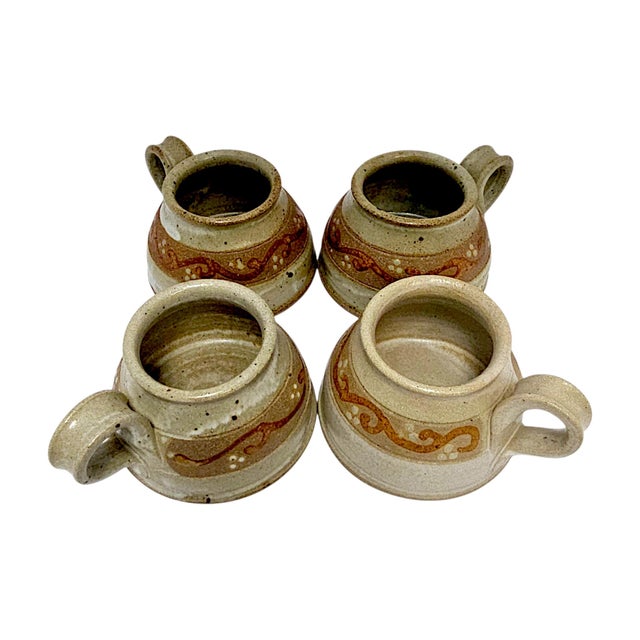 Ceramic Late 20th Century Joy Imai California Studio Pottery Stoneware Mugs, Set of 8 For Sale - Image 7 of 12