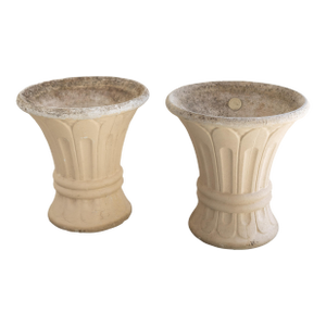 Pair of Vintage French Fluted Planters