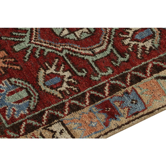 2010s 2010s Rug & Kilim’s Antique Tribal Style Rug in Red With Geometric Patterns For Sale - Image 5 of 8