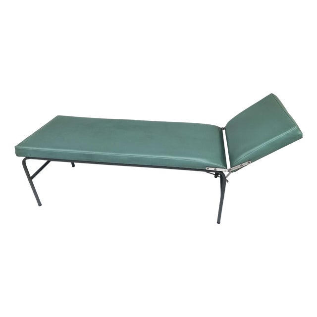 Mid-Century Modern Industrial Medical Couch with Adjustable Headrest, 1960s For Sale