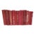 Curated Vintage Maroon & Crimson Hardcover Decorative Book Bundle - Set of 15 For Sale