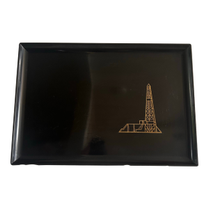 Vintage Couroc of Monterey Serving Tray- Rare Oil Derrick