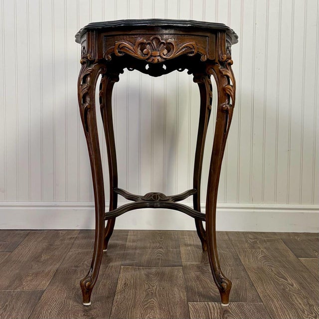 Vintage Louis XV Style Marquetry Side Table For Sale - Image 13 of 16