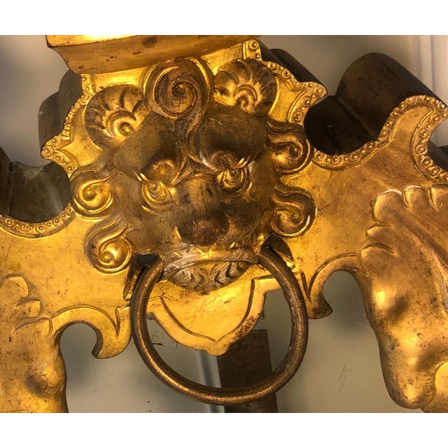 Continental Antique Doré Bronze Andirons with Lion Motifs - A Pair For Sale - Image 14 of 18