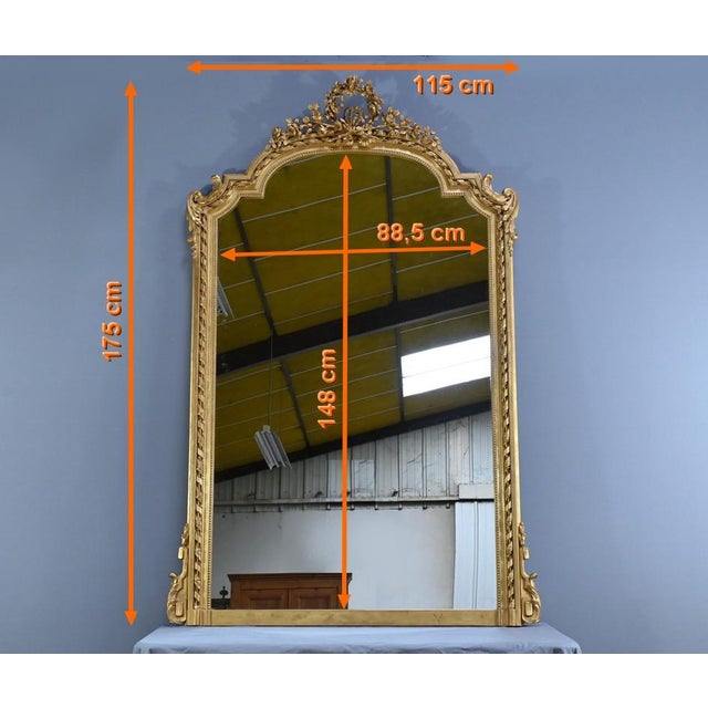 Mid-19th Century Louis XVI Golden Mirror For Sale - Image 16 of 18