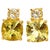 Bochic "Orient" Lemon Topaz & White Topaz Earrings Set In 18K Gold & Silver For Sale - Image 15 of 18
