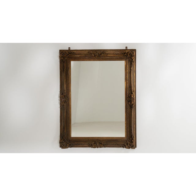 19th Century France Baroque Bronze Wood Full-length & Floor Mirrors For Sale - Image 4 of 8