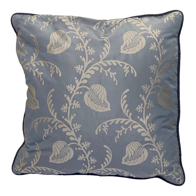 Fortuny Style Silk Brocade Pillow Feather Down Insert For Sale