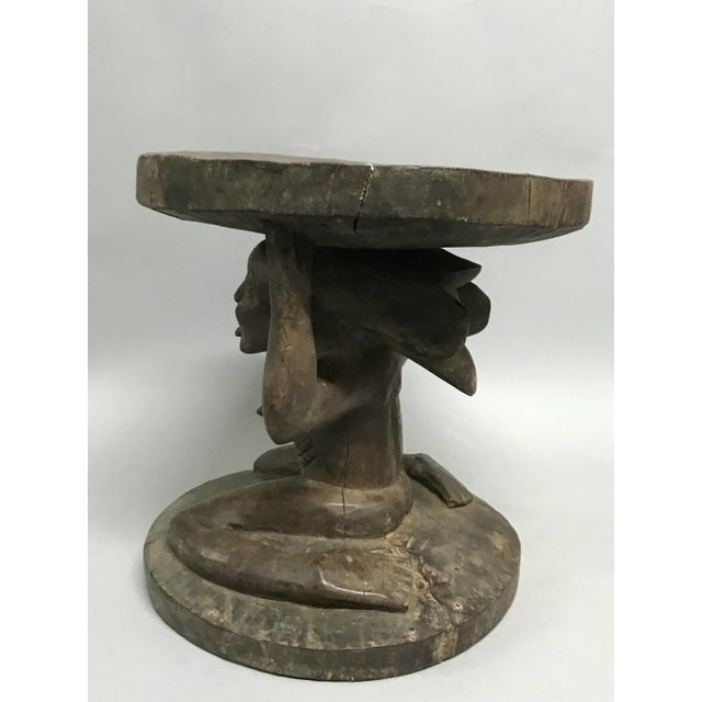 African Art Luba Female Caryatid Stool For Sale In New York - Image 6 of 11