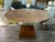 Mid-Century Modern 1970s Signed Pierre Cardin Burled and Brass Table For Sale - Image 3 of 12