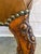 Antique French Louis XV Bench, Hand-Carved Wood & Brown Leather For Sale In Los Angeles - Image 6 of 14