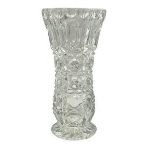 Early 20th Century Cane & Button Pressed Glass Bud Vase