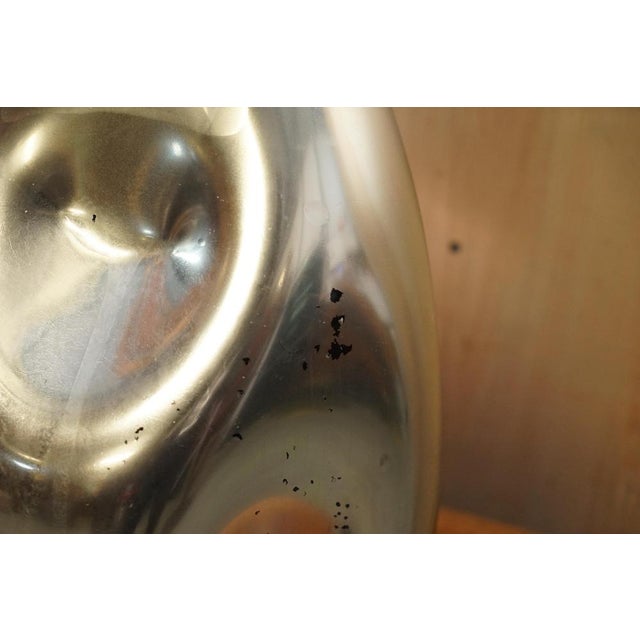 Large Vintage Sculptural Table Lamp in Foxed Mirrored Glass For Sale - Image 17 of 18