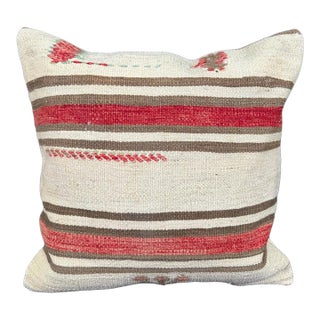 Turkish Hemp Pillow Cushion Natural Beige Red Cushion Cover 20x20 For Sale