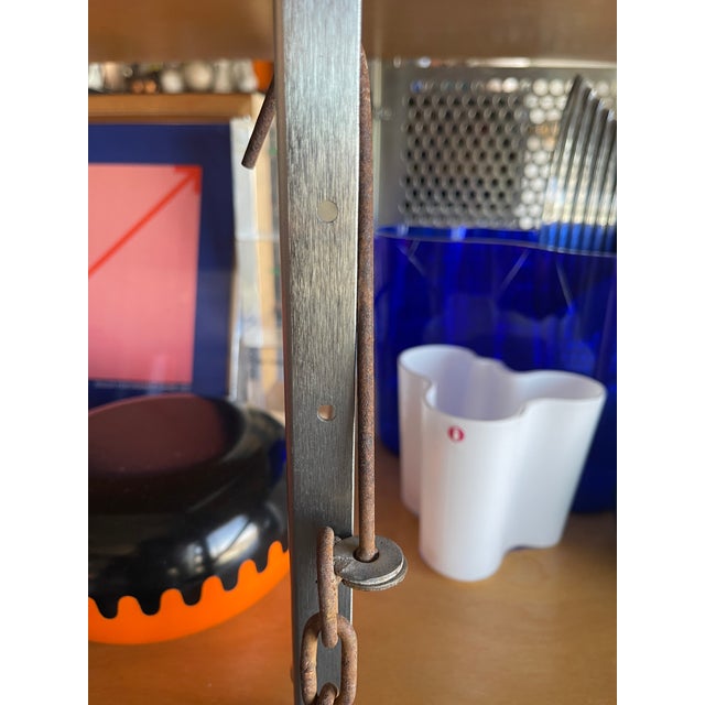 1970s Vintage Monumental Fish Metal Mobile Sculpture Calder Style Geometric Steel Brutalist For Sale - Image 10 of 12