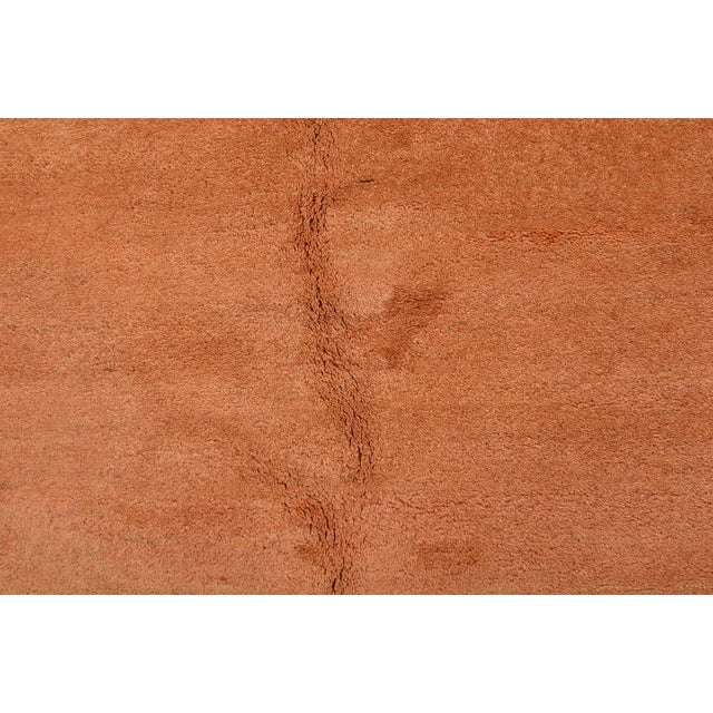 Orange Gabbeh Rug 4’8” X 6’9” Orange Wool Contemporary Hand-Knotted Carpet For Sale - Image 8 of 12