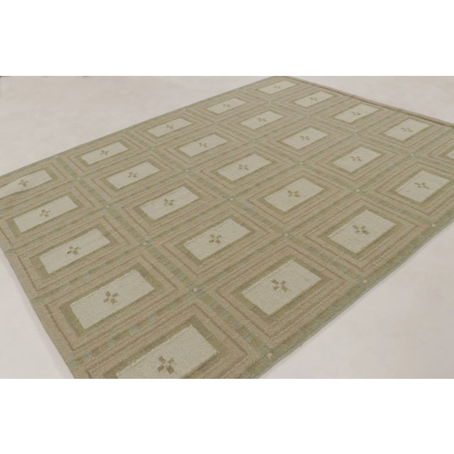 Rug & Kilim Contemporary Scandinavian Style Panel Geometric Rug by Rug & Kilim, India For Sale - Image 4 of 10