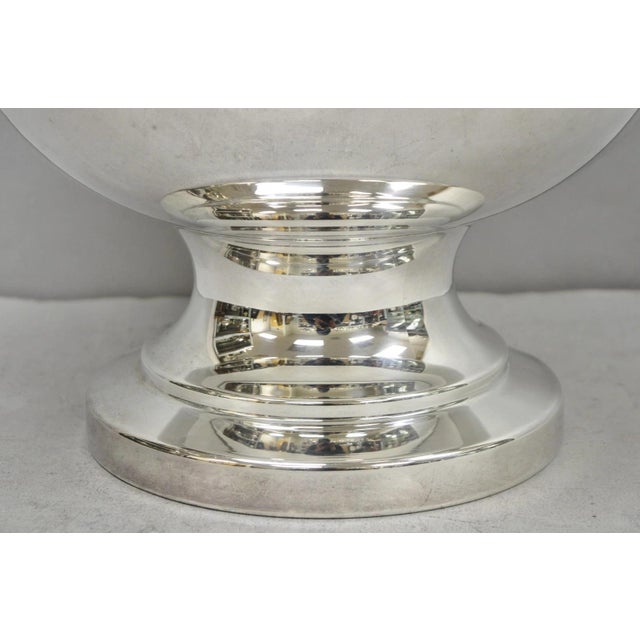Silver Vintage Large Silver Plated Pedestal Punch Bowl Set W/ 12 Cups - 14 Pc Set For Sale - Image 8 of 18