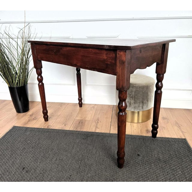 Antique Italian Walnut Desk, 1890s For Sale - Image 10 of 11