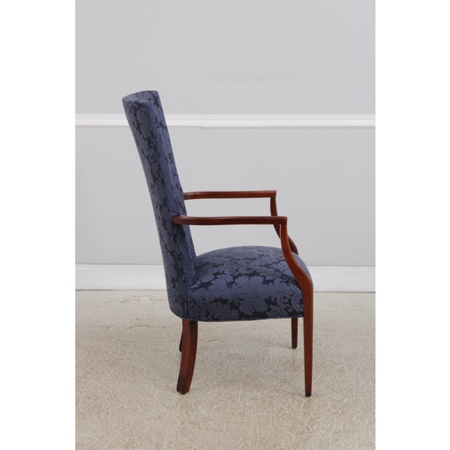 1980s Hickory Chair Federal Style High Back Lolling Chair For Sale - Image 5 of 18