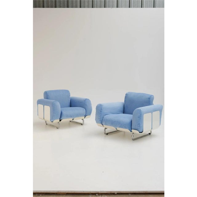 Mid-Century Modern Senzafine Lounge Chairs by Eleonore Peduzzi Riva for Zanotta, 1980s, Set of 2 For Sale - Image 3 of 16
