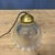 Pressed Glass Pendant Lamp with Brass Fixture from Holophane, 1930s For Sale - Image 10 of 15