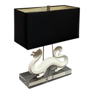 Jonathan Adler Porcelain Dragon Table Lamp For Sale