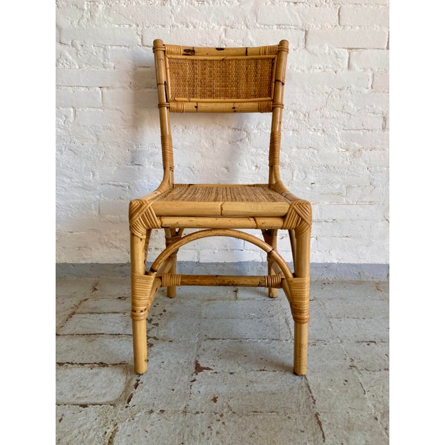 Italian Wicker and Rattan Chairs, 1970s, Set of 4 For Sale - Image 11 of 16
