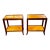 Pair of Continental Burl and Mahogany Side Tables For Sale