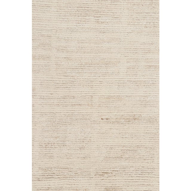 Rug & Kilim’s Modern Textural Rug in Cream White Tones with Ribbed Stripes - 9x12 For Sale In New York - Image 6 of 7