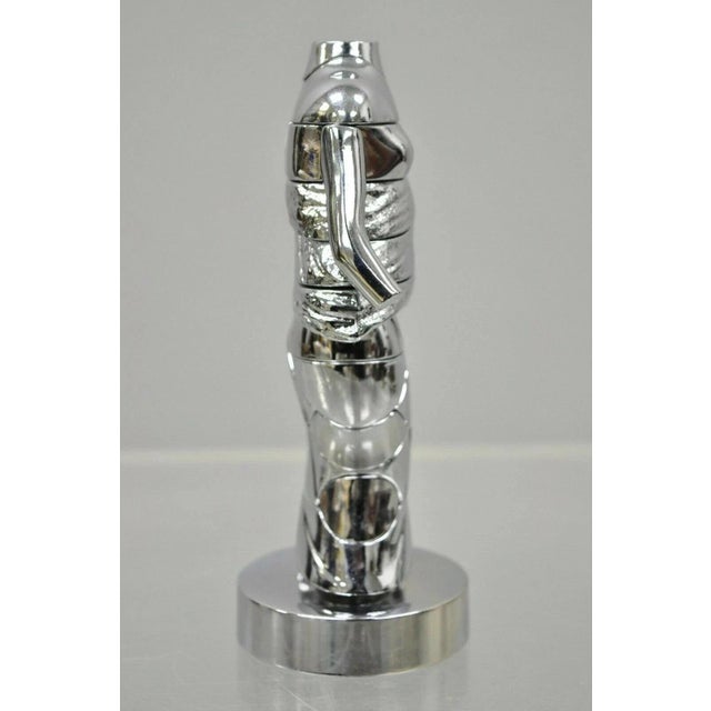 Mid 20th Century Mid 20th Century Miguel Berrocal La Mini Cariatide Nickel Plated Puzzle Sculpture with Box and Book For Sale - Image 5 of 12