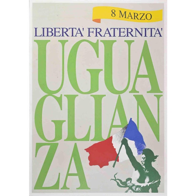 Liberté-Egalité-Fraternité Offset Print Poster, Late 20th Century For Sale