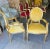 In love with the design. Beautiful yellow chair with gold frame. It has a unique and gorgeous yellow velvet fabric....