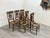 Beautiful set of six oak dining chairs in good vintage condition, missing the upholstery seats