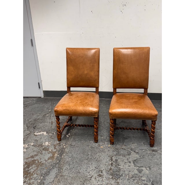 Bausman & Company Model 3322 Barley Twist Leg Side Chairs, Pair For Sale - Image 11 of 12