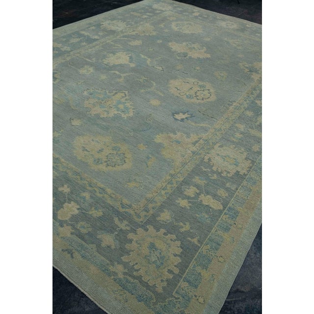 Turkish Oushak Rug 10'2" x 13'2" #18546 For Sale In Houston - Image 6 of 8
