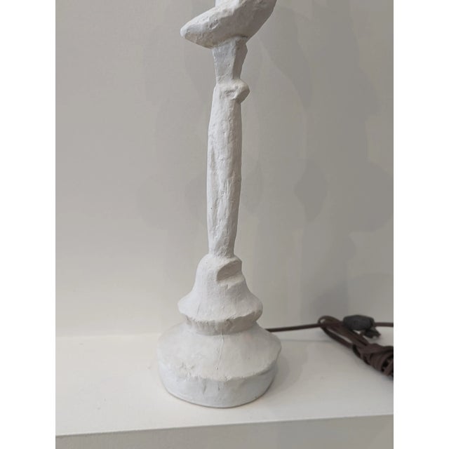 Alberto & Diego Giacometti Plaster Tete De Femme Table Lamp After Giacometti For Sale - Image 4 of 6