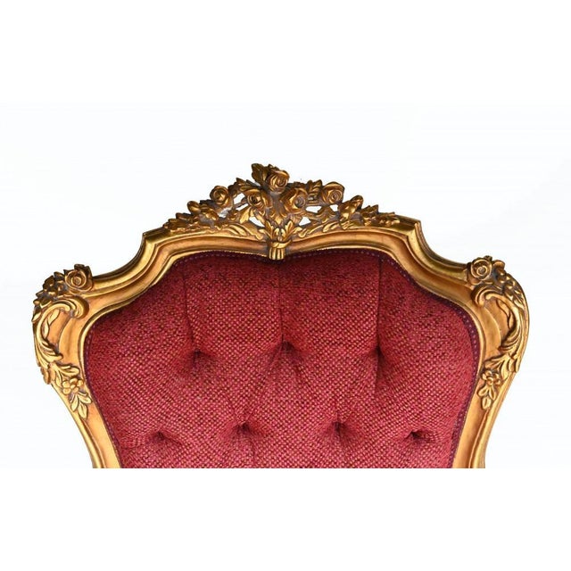 Traditional French Empire Gilt Salon Armchair For Sale - Image 3 of 8