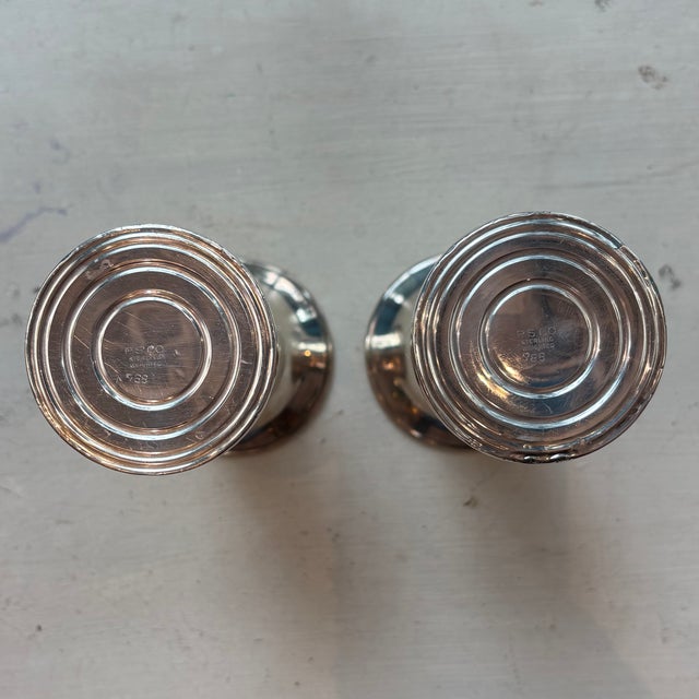 Mid 20th Century Pair of Sterling Silver Vases For Sale - Image 6 of 8