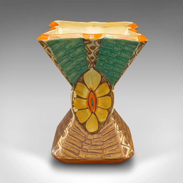 1930s 1930s Vintage Art Deco Ceramic Dried Flower Vase For Sale - Image 5 of 12