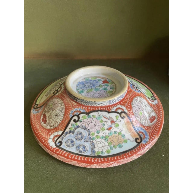 Antique White Japanese Imari 19th Century Pottery Covered Bowl For Sale - Image 8 of 10